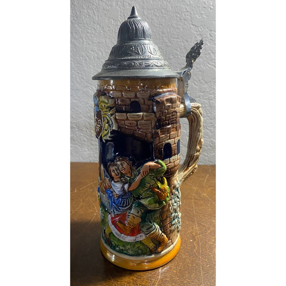 Vintage (1940 - 1950) Western West Germany Beer Stein Bar Decor - Picture 3 of 8